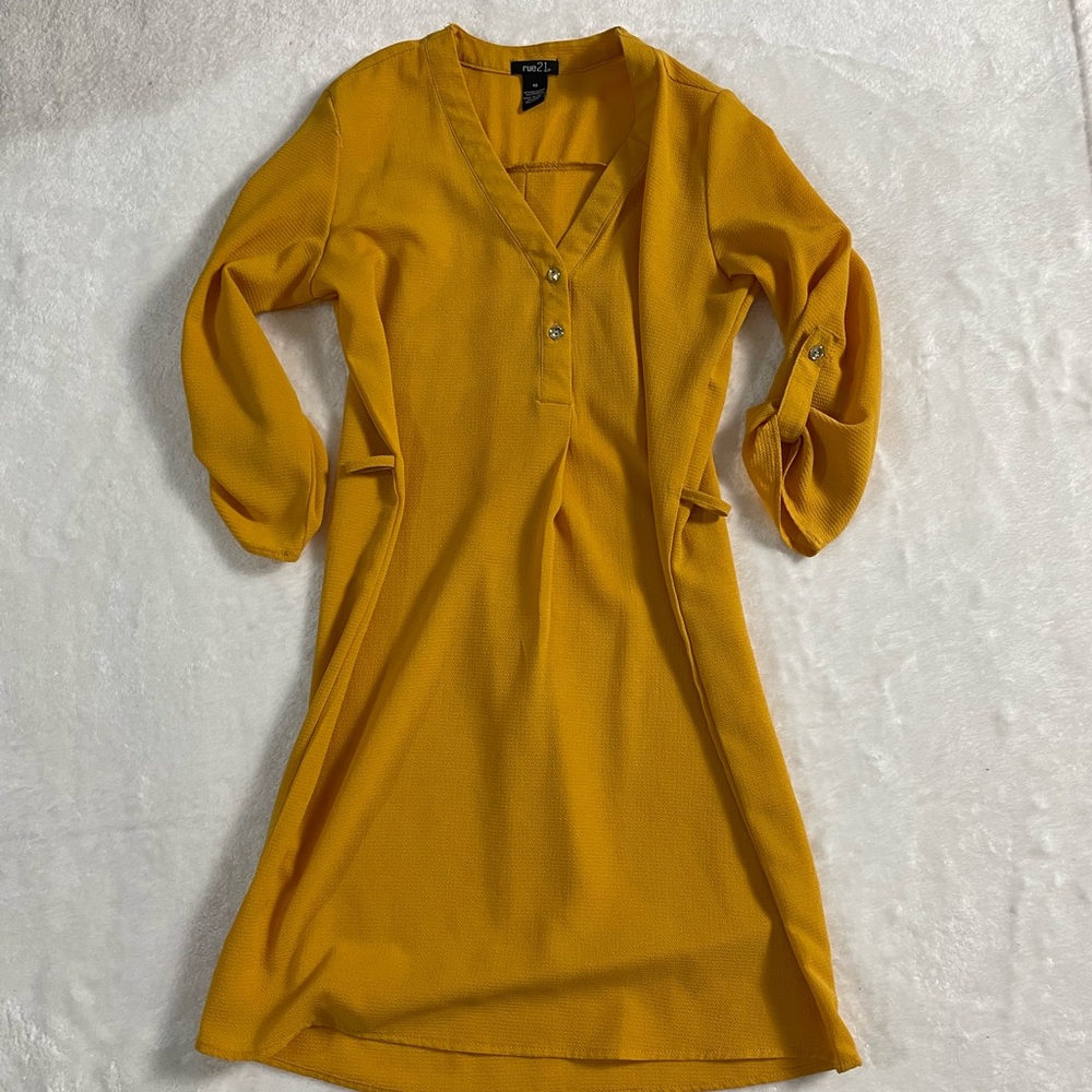 Mustard yellow dress